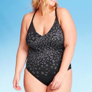 Kona Sol Plus Animal Print One Piece Swimsuit